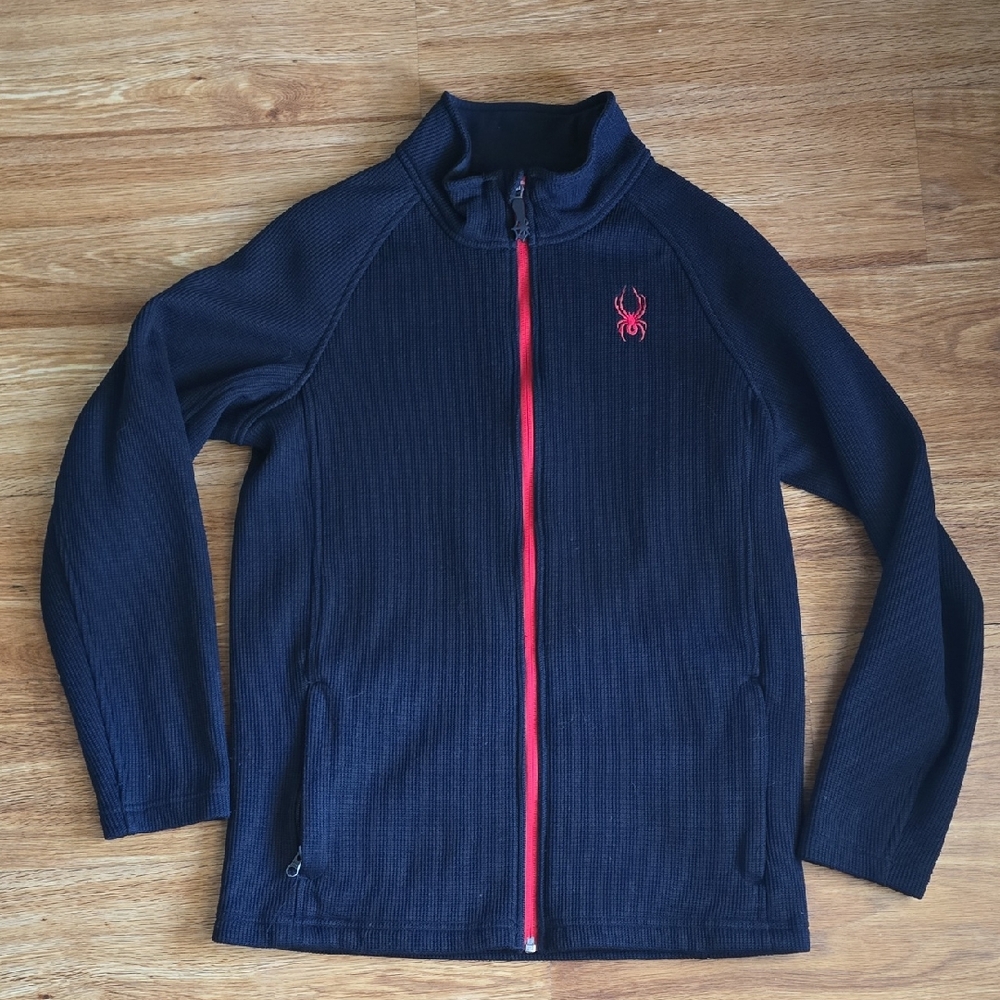 Spyder Kids Black Jacket with Red Accent